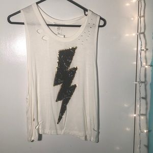 Body Central lightning bolt crop top